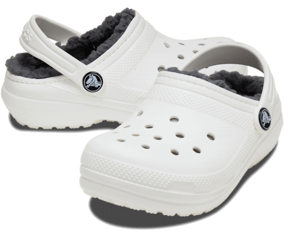 Crocs Toddler Classic Zoccoli Foderati Bianco-grigio