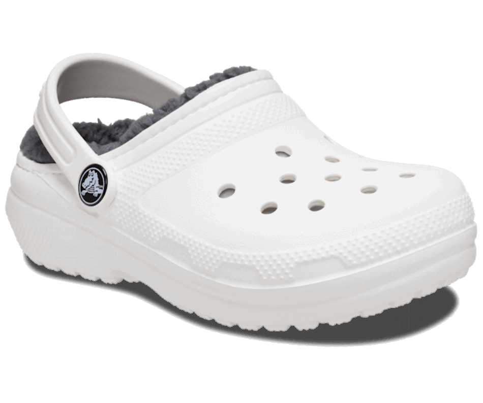 Crocs Toddler Classic Zoccoli Foderati Bianco-grigio