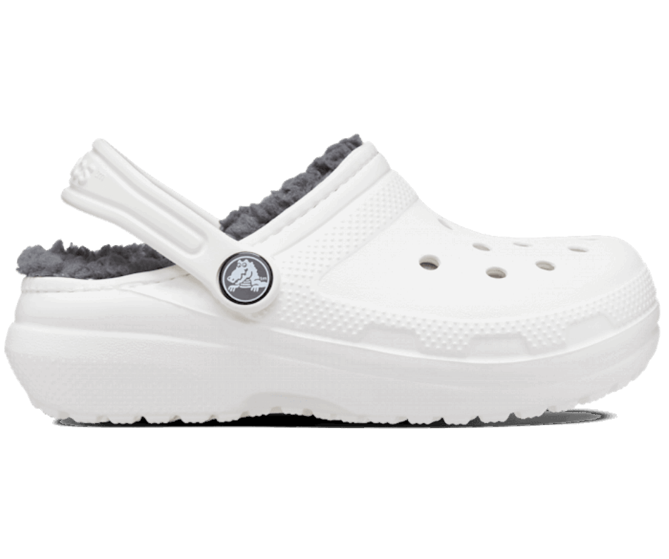 Crocs Toddler Classic Zoccoli Foderati Bianco-grigio