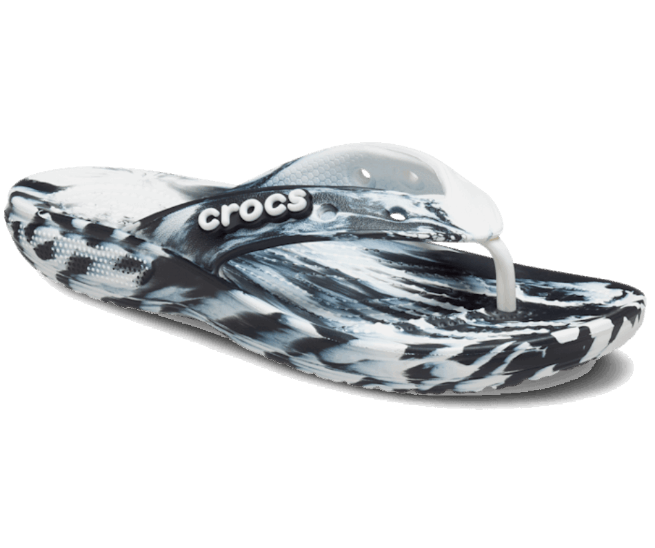 Crocs Classico Marmo Flip Nero-bianco