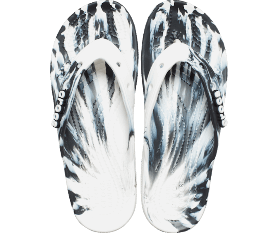 Crocs Classico Marmo Flip Nero-bianco