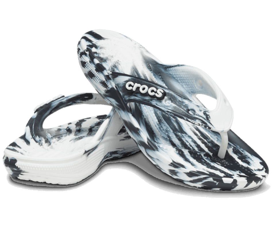 Crocs Classico Marmo Flip Nero-bianco