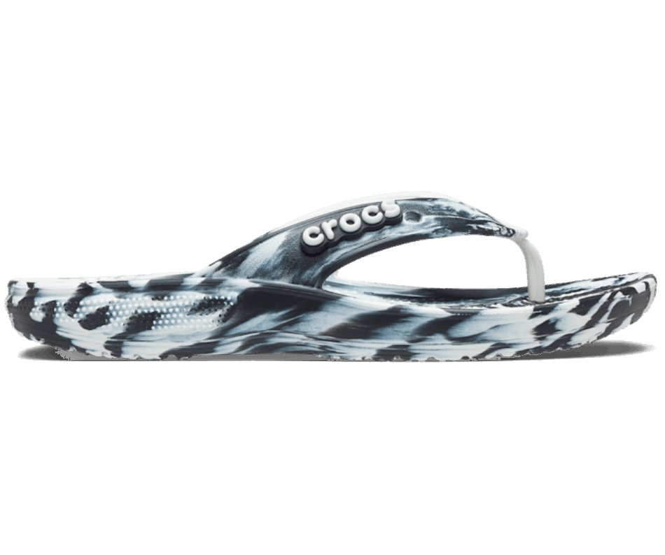 Crocs Classico Marmo Flip Nero-bianco
